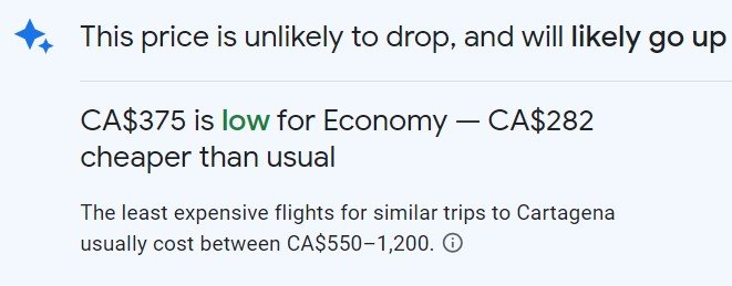 Cheap flights from Montreal to Cartagena - Prices low for economy and cheaper than usual