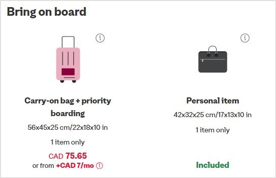 Play Airlines' cheap flight deals baggage policy