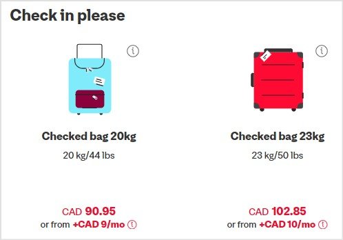 Play Airlines' cheap flight deals checked baggage policy