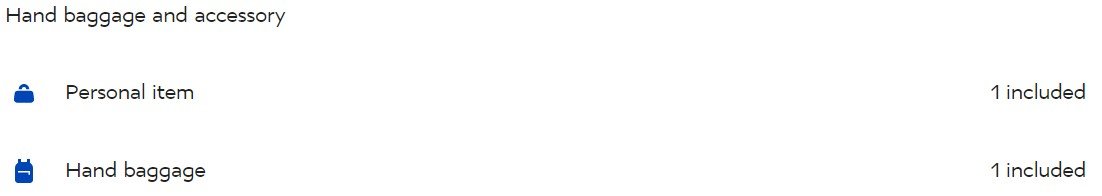 Baggage details for flights to Malta on Air France or KLM