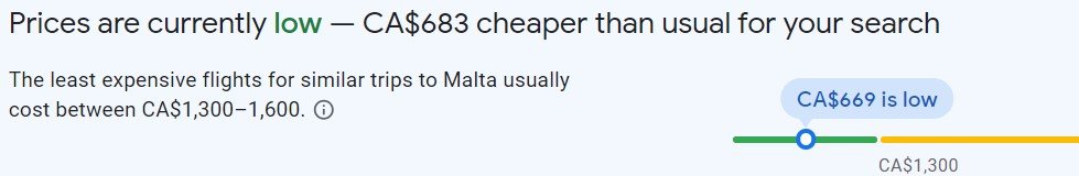 Cheap flights to Malta