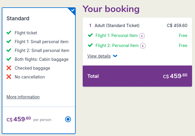 yyc to kef budgetair baggage
