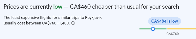 Calgary to Reykjavik summer 2025