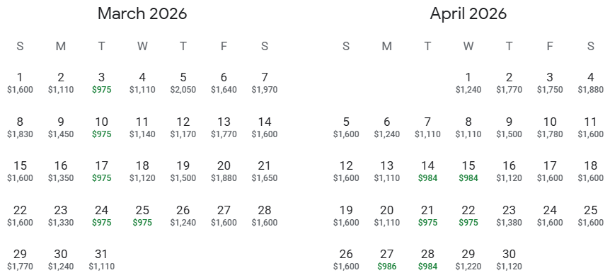 Cheap flights from Ottawa to Hong Kong Spring 2026
